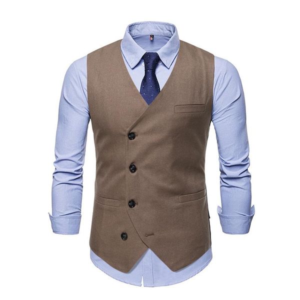 men' tank 2021 autumn and winter season british fashion business single-breasted suit stitching v-neck casual vest, White;black
men' tank 2021 autumn and winter season british fashion business single-breasted suit stitching v-neck casual vest, White;black