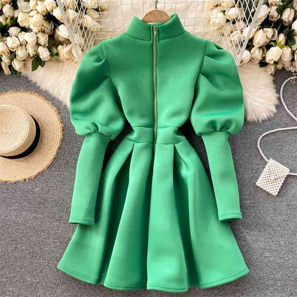 spring vestidos women's bubble sleeves front and back two wear temperament stand-up collar zipper slim midi dress gk447 210506, Black;gray
spring vestidos women's bubble sleeves front and back two wear temperament stand-up collar zipper slim midi dress gk447 210506, Black;gray