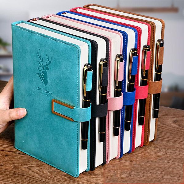 notepads 200 pages a5 notebook business office work planner leather notepad school stationery, Purple;pink
notepads 200 pages a5 notebook business office work planner leather notepad school stationery, Purple;pink