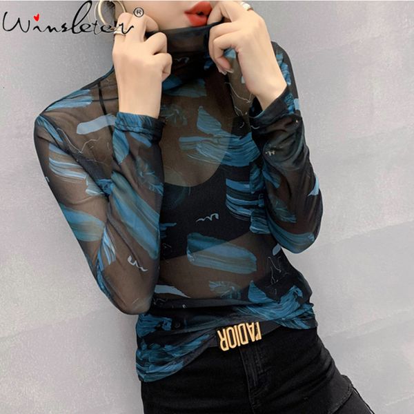 women's t-shirt summer european style girls fashion turtleneck mesh print transparent women long sleeve tees 2021 t12701, White
women's t-shirt summer european style girls fashion turtleneck mesh print transparent women long sleeve tees 2021 t12701, White