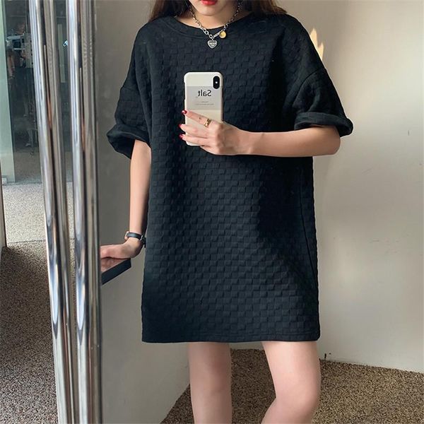 women's t-shirt 2021 summer wear college style loose mid-length lazy white checkered seven-point short-sleeved n108
women's t-shirt 2021 summer wear college style loose mid-length lazy white checkered seven-point short-sleeved n108
