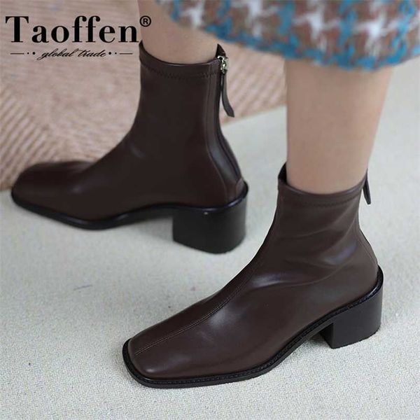 taoffen women ankle boots thick heels short boot fashion winter shoes women ins autumn daily office lady footwear size 34-42 211103, Black
taoffen women ankle boots thick heels short boot fashion winter shoes women ins autumn daily office lady footwear size 34-42 211103, Black