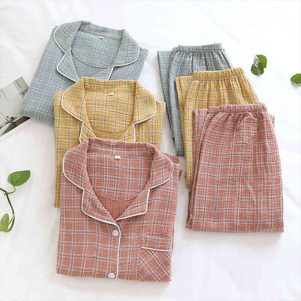 autumn 100% cotton crepe pajamas lovers plaid home clothes plus size long sleeve sleepwear fashion simple pijamas women and, Black;red
autumn 100% cotton crepe pajamas lovers plaid home clothes plus size long sleeve sleepwear fashion simple pijamas women and, Black;red