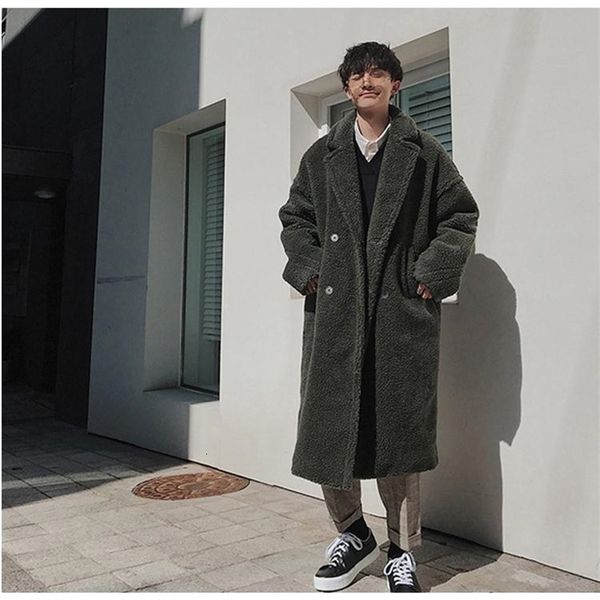 women's wool & blends est men's long section winter autumn fake fur overcoats casual male chaqueta moto hombre man-made outwears s, Black
women's wool & blends est men's long section winter autumn fake fur overcoats casual male chaqueta moto hombre man-made outwears s, Black