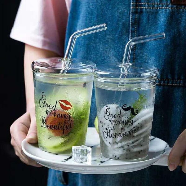 mugs creative glass straw mug, men and women couple water mugs,home drinking juice cup portable mug with lid morning cups
mugs creative glass straw mug, men and women couple water mugs,home drinking juice cup portable mug with lid morning cups