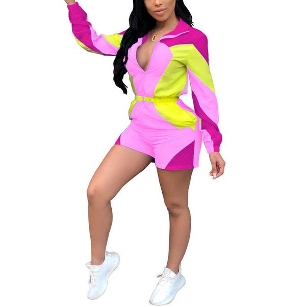 women's jumpsuits & rompers purple/green/rosy/pink contrast color patchwork style woman set two pieces plus size long sleeve front zipp, Black;white
women's jumpsuits & rompers purple/green/rosy/pink contrast color patchwork style woman set two pieces plus size long sleeve front zipp, Black;white
