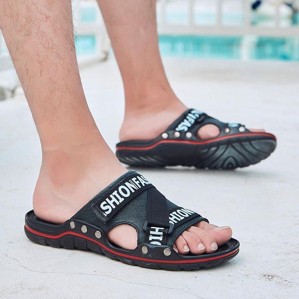 slippers fashion men outdoor sandals slides beach flip flops summer men's casual for l5, Black
slippers fashion men outdoor sandals slides beach flip flops summer men's casual for l5, Black