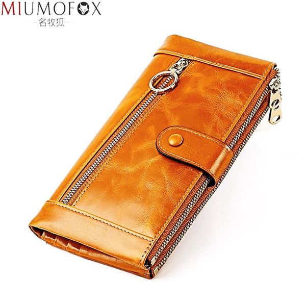 fashion women's wallet genuine leather female clutch long womens wallets and purses portomonee oil wax coin purse, Red;black
fashion women's wallet genuine leather female clutch long womens wallets and purses portomonee oil wax coin purse, Red;black
