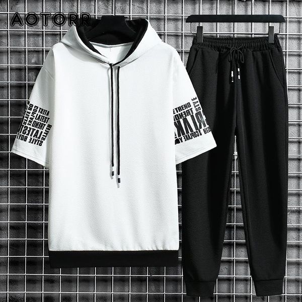mens casual sets fashion outfit sportwear male clothing hooded sweatshirt short sleeve t-shirt pants two pieces tracksuit summer men's, Gray
mens casual sets fashion outfit sportwear male clothing hooded sweatshirt short sleeve t-shirt pants two pieces tracksuit summer men's, Gray