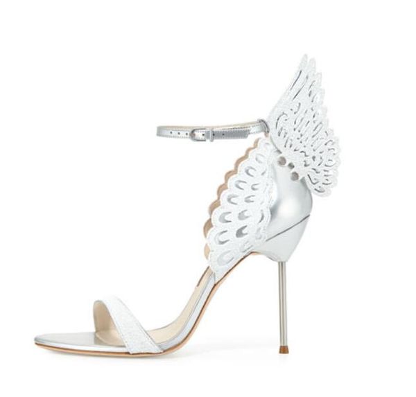 women's leather sandals, sophia websterbutterfly wing stiletto with white rhinestone, one-word buckle heels, size: 34-42, sliver, Black
women's leather sandals, sophia websterbutterfly wing stiletto with white rhinestone, one-word buckle heels, size: 34-42, sliver, Black
