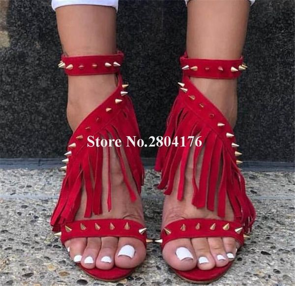 western style women fashion open toe suede leather stiletto heel tassels gladiator sandals ankle strap spike high, Black
western style women fashion open toe suede leather stiletto heel tassels gladiator sandals ankle strap spike high, Black