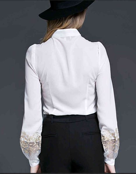 women's t-shirt fashion cotton linen 2021 summer women flower embroidery hollow out long sleeve stitching office lady 4hic, White
women's t-shirt fashion cotton linen 2021 summer women flower embroidery hollow out long sleeve stitching office lady 4hic, White