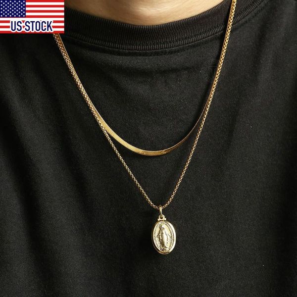 2mm oval virgin mary pendant necklace for men women jewelry trendy gold color box link chain necklace chain wholesale gp431us necklaces, Silver
2mm oval virgin mary pendant necklace for men women jewelry trendy gold color box link chain necklace chain wholesale gp431us necklaces, Silver