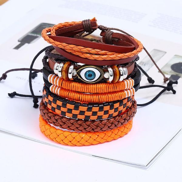 woven multilayer leather bracelet, evil eye accessory, diy combination men's bracelet charm bracelets, Golden;silver
woven multilayer leather bracelet, evil eye accessory, diy combination men's bracelet charm bracelets, Golden;silver