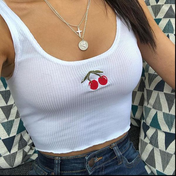 womens camis summer women fashion trend slim cherry pattern cute crop vest casual lounge wear fitting tanks sun, White
womens camis summer women fashion trend slim cherry pattern cute crop vest casual lounge wear fitting tanks sun, White