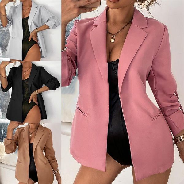 women's suits & blazers women autumn blazer jacket fashion basic casual solid button long sleeve work suit coat office lady elegant, White;black
women's suits & blazers women autumn blazer jacket fashion basic casual solid button long sleeve work suit coat office lady elegant, White;black