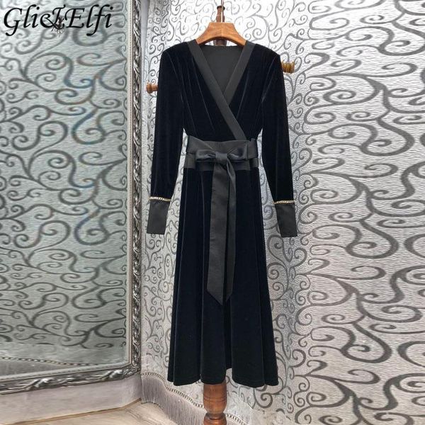 casual dresses bodycon dress women y2k black long sleeve elegant clothes party 2021 autumn belt v-neck velvet mid-length vintage, Black;gray
casual dresses bodycon dress women y2k black long sleeve elegant clothes party 2021 autumn belt v-neck velvet mid-length vintage, Black;gray