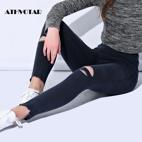 athvotar plus size -5xl hole ripped women jeggings cool denim high waist skinny jeans pants pencil trousers black, Blue
athvotar plus size -5xl hole ripped women jeggings cool denim high waist skinny jeans pants pencil trousers black, Blue