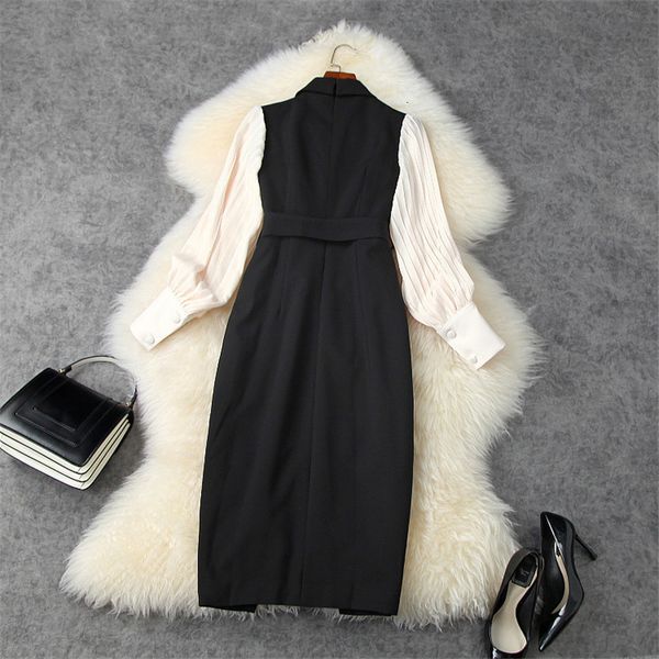 two piece dress elegant lady dressed in women's runway designers carved double-breasted lace th midi dress office fall qo1y, White
two piece dress elegant lady dressed in women's runway designers carved double-breasted lace th midi dress office fall qo1y, White