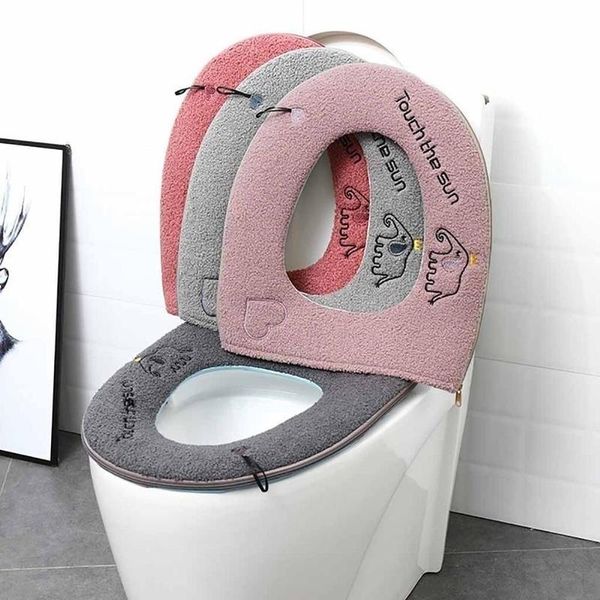 winter plush soft toilet seat pad cover small cushion household bathroom products closestool covers
winter plush soft toilet seat pad cover small cushion household bathroom products closestool covers