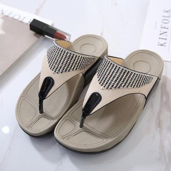 slippers ladies shiny flat shoes fashion outdoor non-slip summer flip flops, Black
slippers ladies shiny flat shoes fashion outdoor non-slip summer flip flops, Black