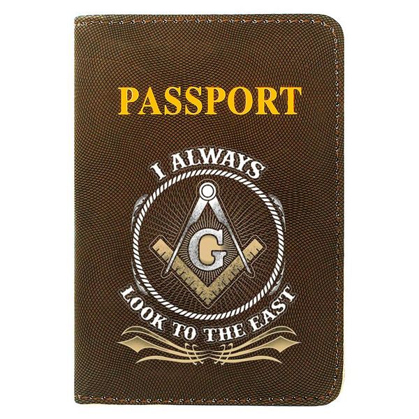 card holders masonic always look to the east passport cover vintage pu leather travel id holder pocket wallet bags, Brown;gray
card holders masonic always look to the east passport cover vintage pu leather travel id holder pocket wallet bags, Brown;gray