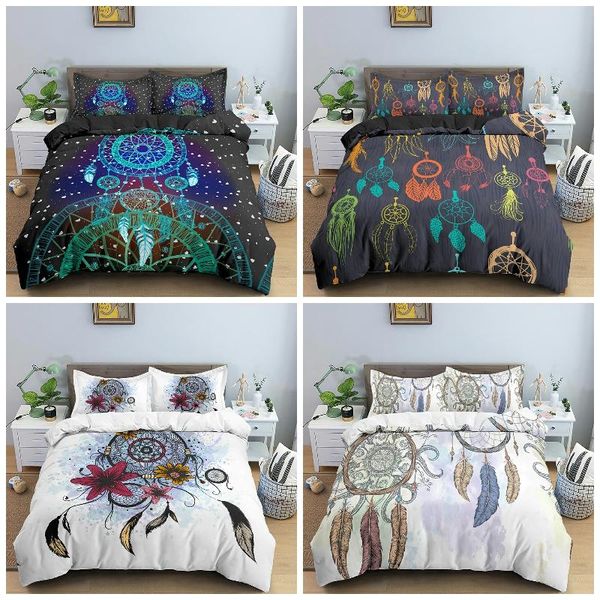 bedding sets fantasy feather set duvet cover twin//king size quilt with pillowcase for kid bedroom home textile