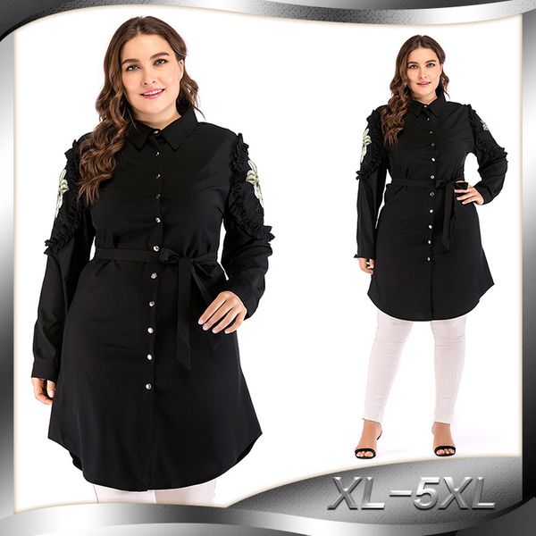 plus size xl-5xl muslim shirts women blouse embroidery loose lace-up and blouses islamic clothing lapel bla streetwear, Red
plus size xl-5xl muslim shirts women blouse embroidery loose lace-up and blouses islamic clothing lapel bla streetwear, Red