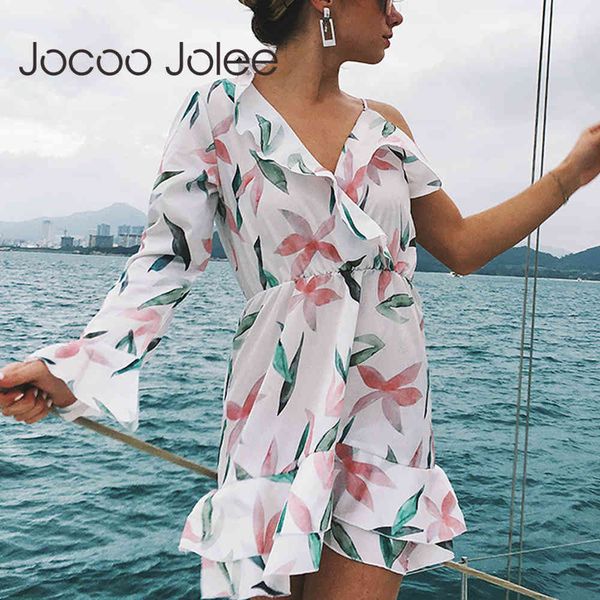 v-neck beach print dress female ruffles one side sleeves backless spaghetti sash chiffon summer 210428, Black;gray
v-neck beach print dress female ruffles one side sleeves backless spaghetti sash chiffon summer 210428, Black;gray