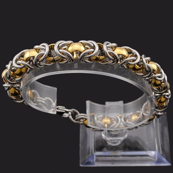 link, chain dolaime 9mm stainless steel byzantine men's fashion bracelet man jewelry gift for party gb1487, Black
link, chain dolaime 9mm stainless steel byzantine men's fashion bracelet man jewelry gift for party gb1487, Black
