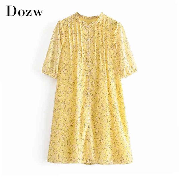 women loose floral print chiffon mini dresses summer ruffle pleated shirt dress ladies short sleeve casual sundress 210414, Black;gray
women loose floral print chiffon mini dresses summer ruffle pleated shirt dress ladies short sleeve casual sundress 210414, Black;gray