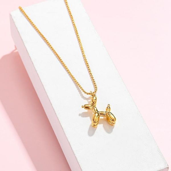 pendant necklaces cute cartoon gold color balloon dog necklace for women fashion party gift simplicity choker jewelry, Silver
pendant necklaces cute cartoon gold color balloon dog necklace for women fashion party gift simplicity choker jewelry, Silver
