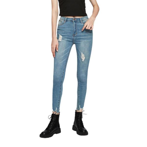 women's jeans pencil pants casual skinny denim jegging fashion tapered trousers outwear hole streetwear, Blue
women's jeans pencil pants casual skinny denim jegging fashion tapered trousers outwear hole streetwear, Blue
