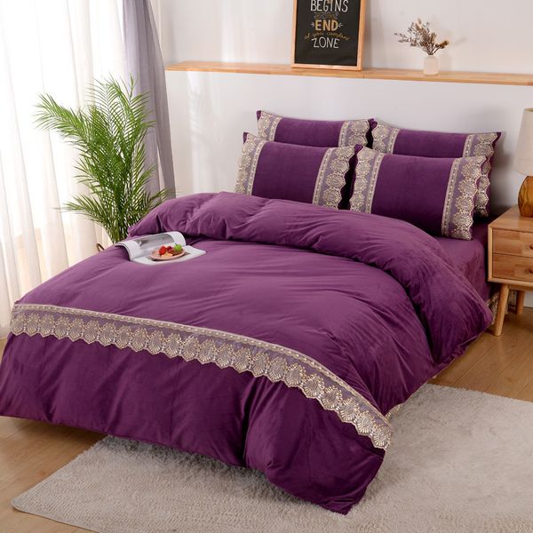 crystal bedding four piece set autumn and winter solid color plush warm fitted sheet quilt cover coral velvet flannel
crystal bedding four piece set autumn and winter solid color plush warm fitted sheet quilt cover coral velvet flannel