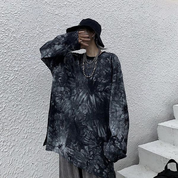 women's t-shirt tie-dye wash painting long sleeve casual loose harajuku style vintage gradient printed tee top, White
women's t-shirt tie-dye wash painting long sleeve casual loose harajuku style vintage gradient printed tee top, White