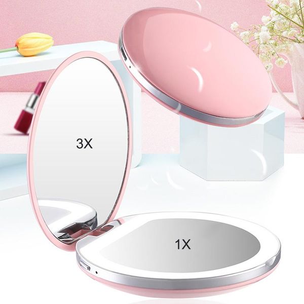 chargable mini led makeup mirror portable compact pocket 3 levels brightness light hand 3x magnifying mirrors
chargable mini led makeup mirror portable compact pocket 3 levels brightness light hand 3x magnifying mirrors