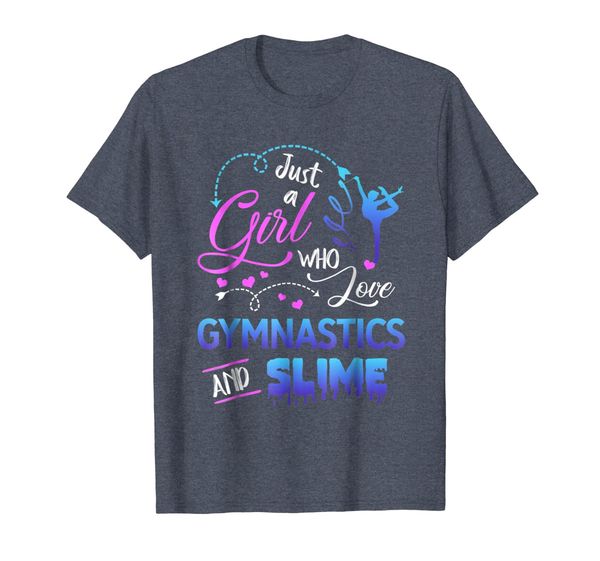 womens just a girl who loves gymnastics and slime t-shirt, White;black
womens just a girl who loves gymnastics and slime t-shirt, White;black