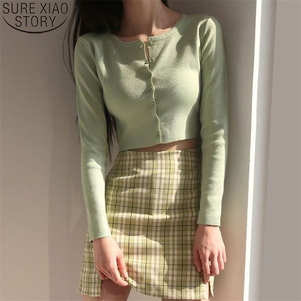 solid long sleeve women spring korean high waist single breasted button up knitted cardigan short bottoming sweater 12820 210506, White
solid long sleeve women spring korean high waist single breasted button up knitted cardigan short bottoming sweater 12820 210506, White
