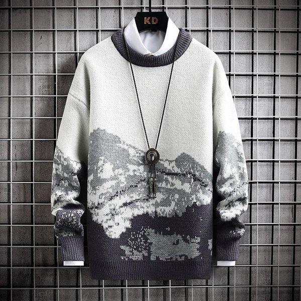 men's sweaters 21/winter korean style loose round neck pullover casual tie-dye sweater men, White;black
men's sweaters 21/winter korean style loose round neck pullover casual tie-dye sweater men, White;black