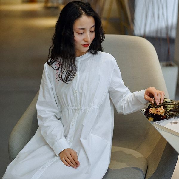 johnature women embroidery shirt dresses vintage patchwork spring long sleeve solid color women clothing casual dresses 210521, Black;gray
johnature women embroidery shirt dresses vintage patchwork spring long sleeve solid color women clothing casual dresses 210521, Black;gray