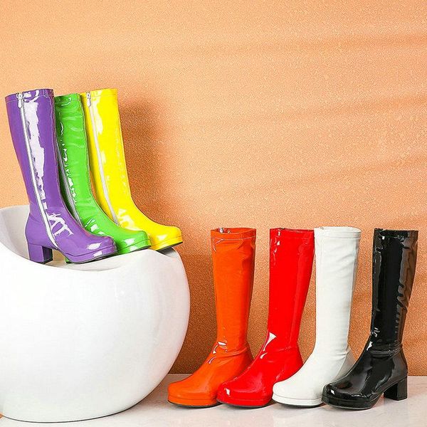 boots 2021 candy colors fashion women square low heel knee high autumn winter zipper long shoes big size 33-45, Black
boots 2021 candy colors fashion women square low heel knee high autumn winter zipper long shoes big size 33-45, Black
