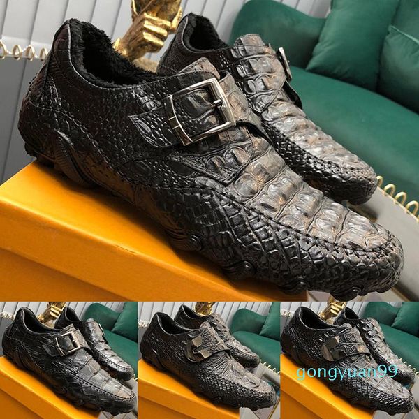 2020 fashion mens dress shoes with class embossed cow leather upper buckle decoration formal business male wedding driving shoes, Black
2020 fashion mens dress shoes with class embossed cow leather upper buckle decoration formal business male wedding driving shoes, Black