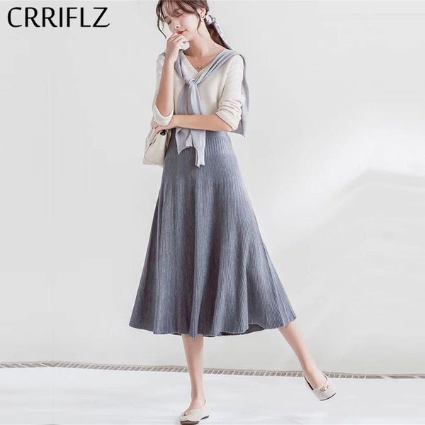 crriflz autumn winter eegant solid knitted skirt women casual high waist slim midi 210520, Black
crriflz autumn winter eegant solid knitted skirt women casual high waist slim midi 210520, Black