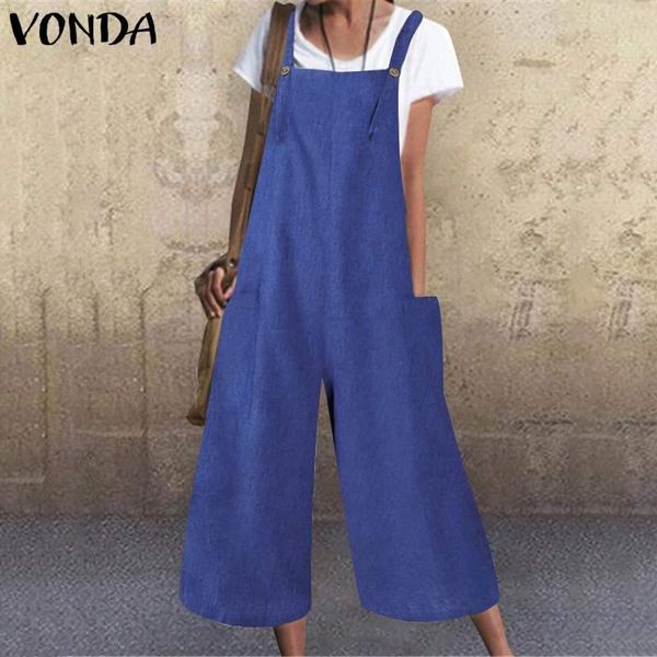 women's jumpsuits & rompers vonda summer sleeveless women casual denim wide leg loose plus size solid color long overalls, Black;white
women's jumpsuits & rompers vonda summer sleeveless women casual denim wide leg loose plus size solid color long overalls, Black;white