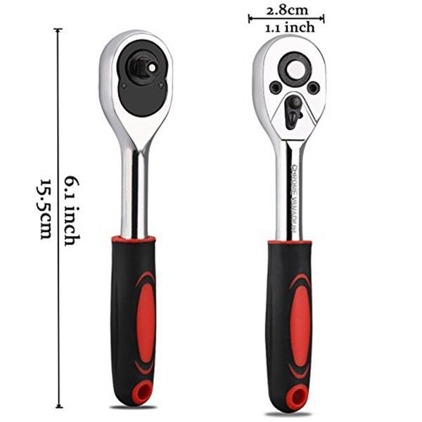 1pcs 1/4-inch ( 6.35mm ) 24-tooth chrome vanadium ratchet wrench quick release switch and reversible mechanism comfortable grip hand tools
1pcs 1/4-inch ( 6.35mm ) 24-tooth chrome vanadium ratchet wrench quick release switch and reversible mechanism comfortable grip hand tools