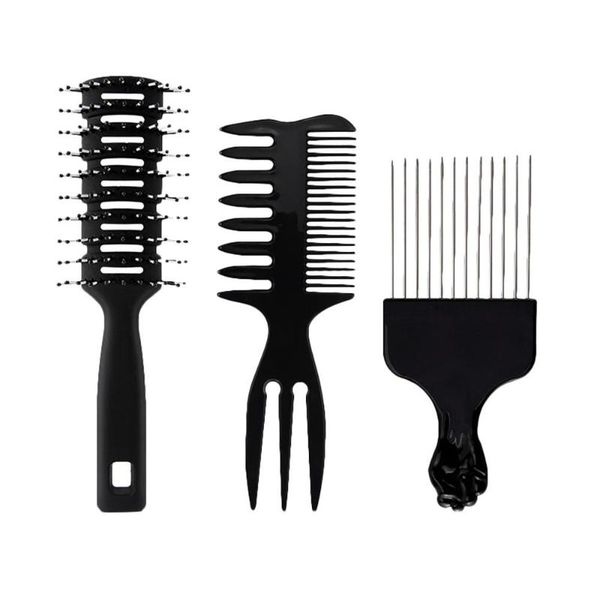 hair brushes 3pcs male barbershop combs salon hand-held portable detangle, Silver
hair brushes 3pcs male barbershop combs salon hand-held portable detangle, Silver
