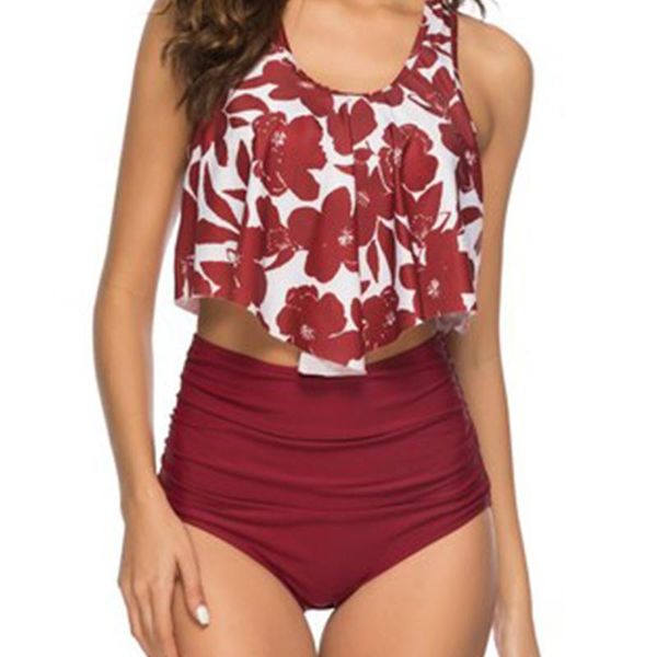 one-piece suits two-piece swimsuit women's high waist printed conservative ruffled split bikini set swimwear 2021
one-piece suits two-piece swimsuit women's high waist printed conservative ruffled split bikini set swimwear 2021