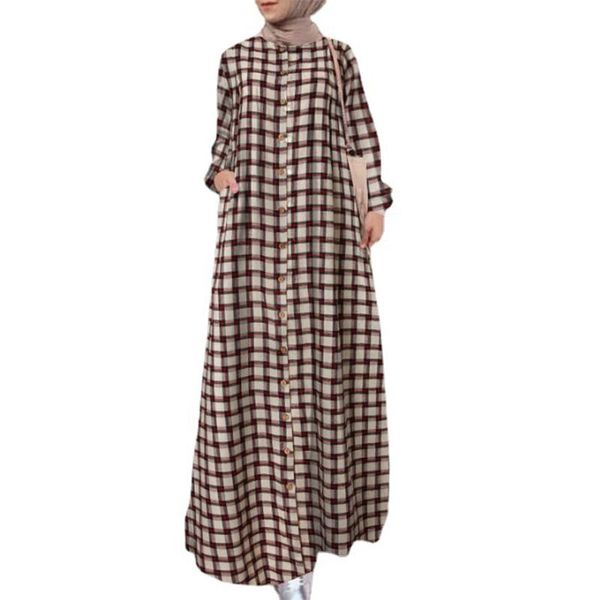 ethnic clothing fashion womens muslim dubai maxi dress autumn long sleeve plaid check sundress plus size pocket dresses robe kaftan, Red
ethnic clothing fashion womens muslim dubai maxi dress autumn long sleeve plaid check sundress plus size pocket dresses robe kaftan, Red