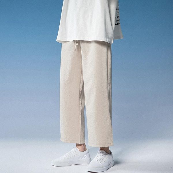 men's pants legible 2021 summer men loose line mens pant man wide leg solid ankle-length, Black
men's pants legible 2021 summer men loose line mens pant man wide leg solid ankle-length, Black