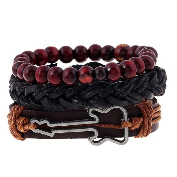 charm bracelets 2021 hand wrap diy leather men guitar wrist band jewelry boys accessories retractable bracelet set, Golden;silver
charm bracelets 2021 hand wrap diy leather men guitar wrist band jewelry boys accessories retractable bracelet set, Golden;silver